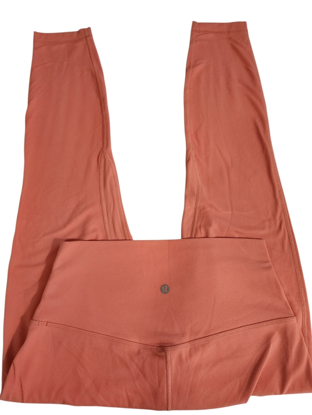 Lululemon High Rise Leggings Size 8 Coral Pink Yoga Activewear